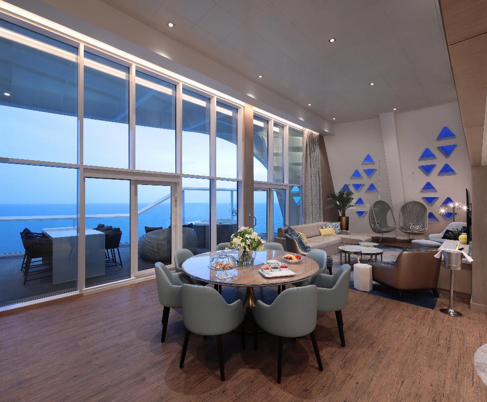 The luxe Royal Loft Suite is one of 20-plus types of rooms on Royal Caribbean’s Utopia of the Seas .