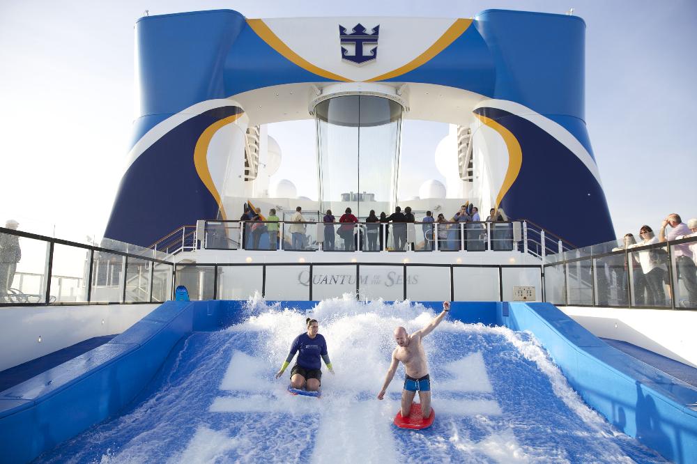 Guests enjoying the Flowrider and Ripcord by iFLY on Quantum of the Seas