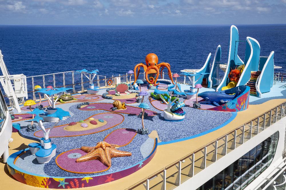 The all-new Wonder Playscape, an underwater-themed, outdoor play area for families with kids.