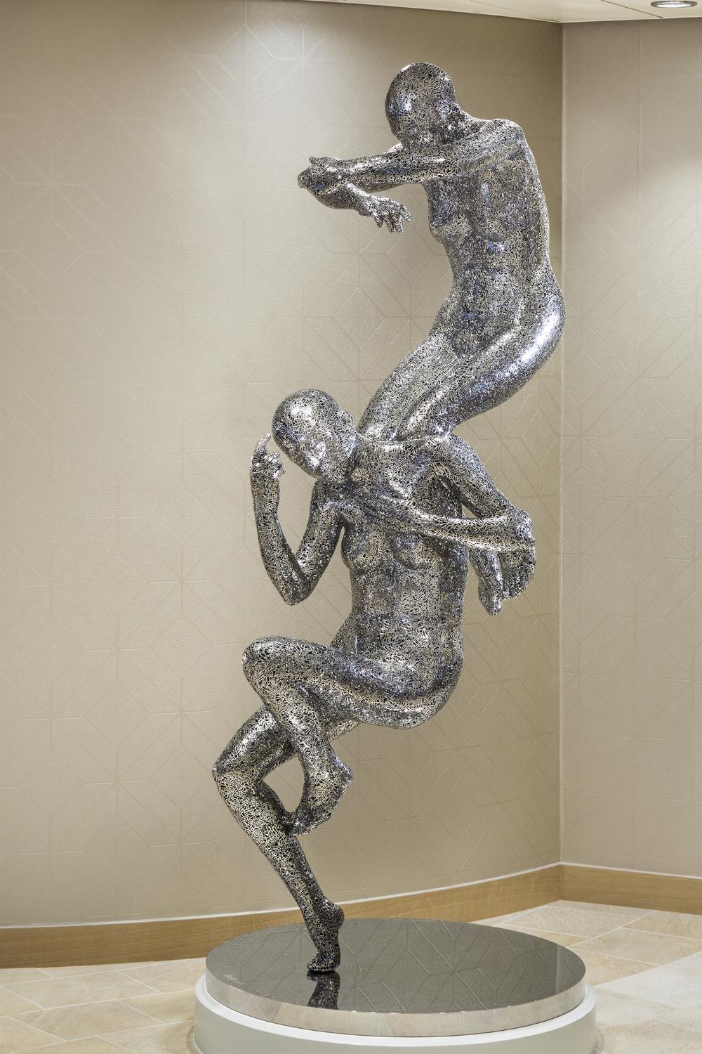 Artwork by Two70 lounge onboard Ovation of the Seas .