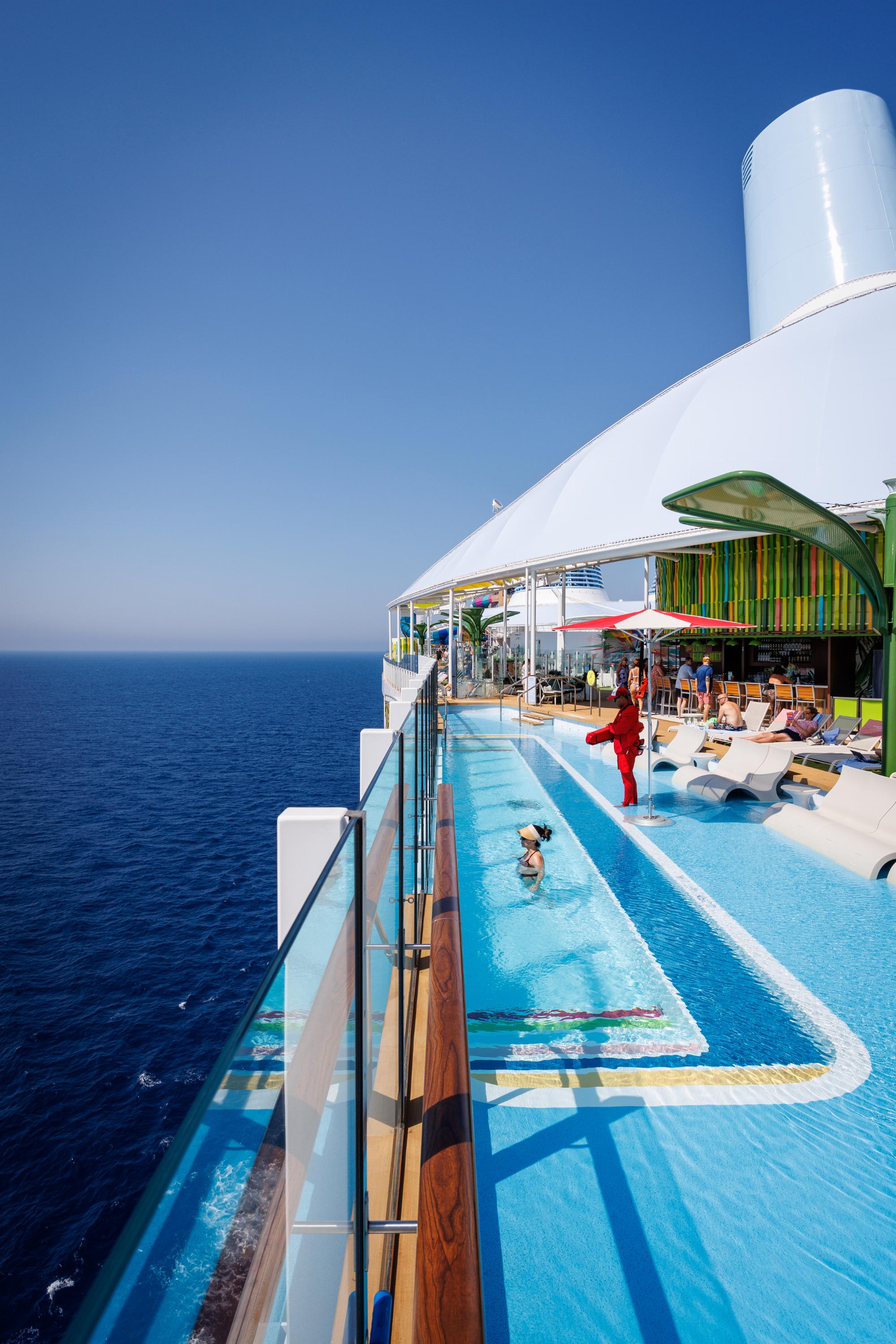 At Chill Island on Royal Caribbean’s Legend of the Seas , there’s a pool for every mood, each with prime ocean views.