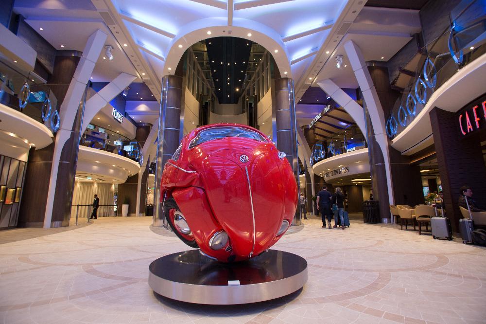 Beetle Sphere by Ichwan Noor in the Royal Promenade onboard Symphony of the Seas