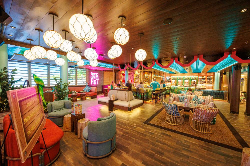 In the lineup of 40-plus ways to dine, drink and party on Royal Caribbean’s Utopia of the Seas is the first Pesky Parrot.