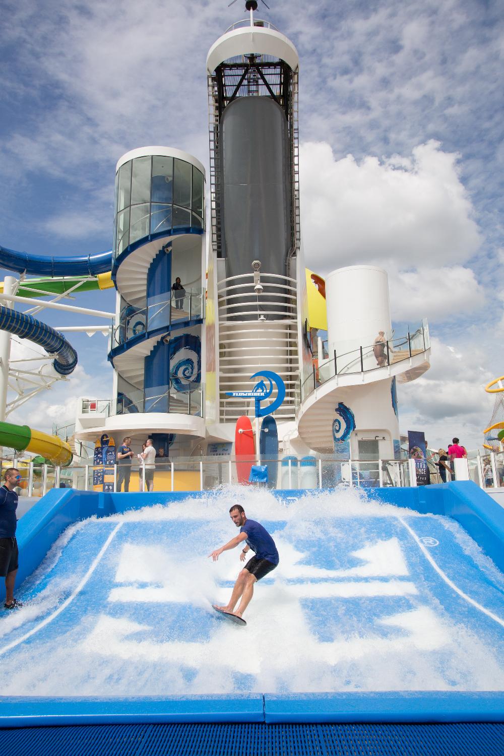 May 2018 - FlowRider Surf Simulator on board the new amped up Independence of the Seas