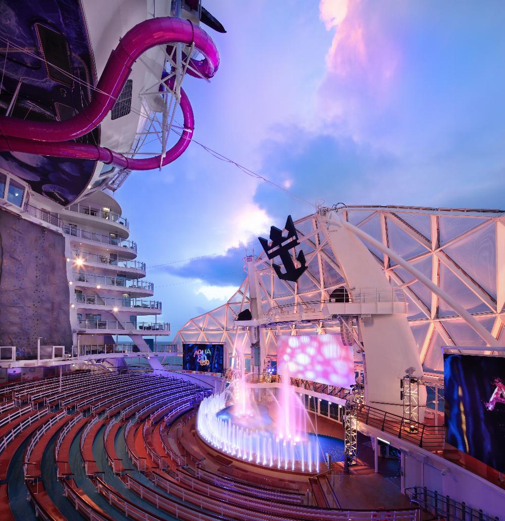 Royal Caribbean’s signature AquaTheater on Utopia of the Seas features breathtaking ocean views and deck-defying aqua performances, including high diving, slacklining and…